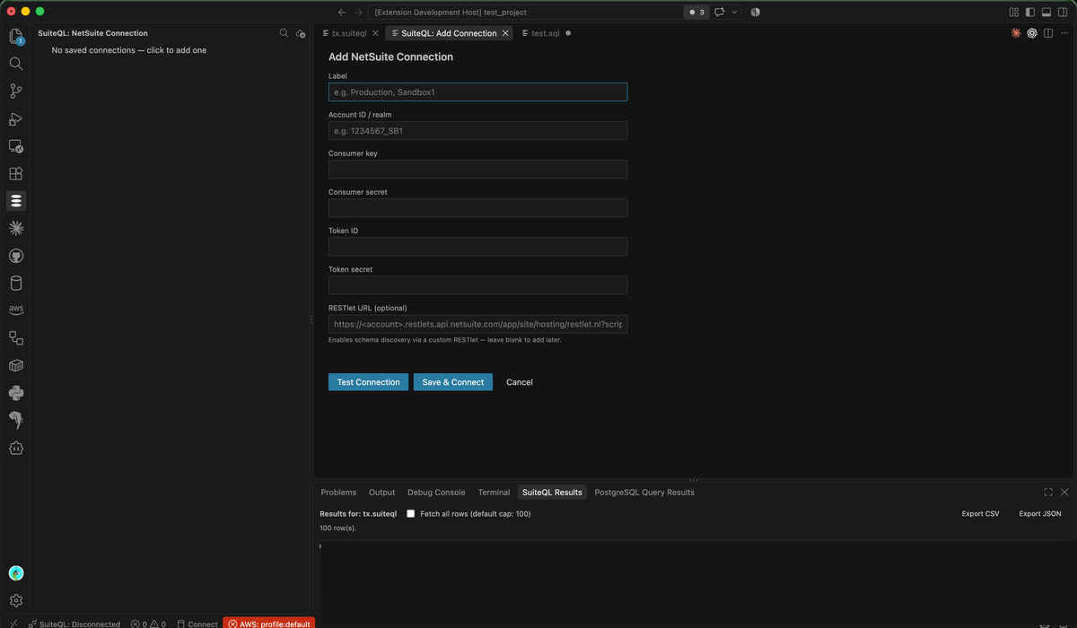 Add Connection dialog